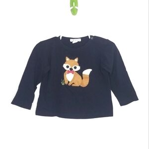 Victoria Kids Felt Fox Woodland Applique Shirt 2T